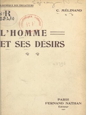 cover image of L'homme et ses désirs
